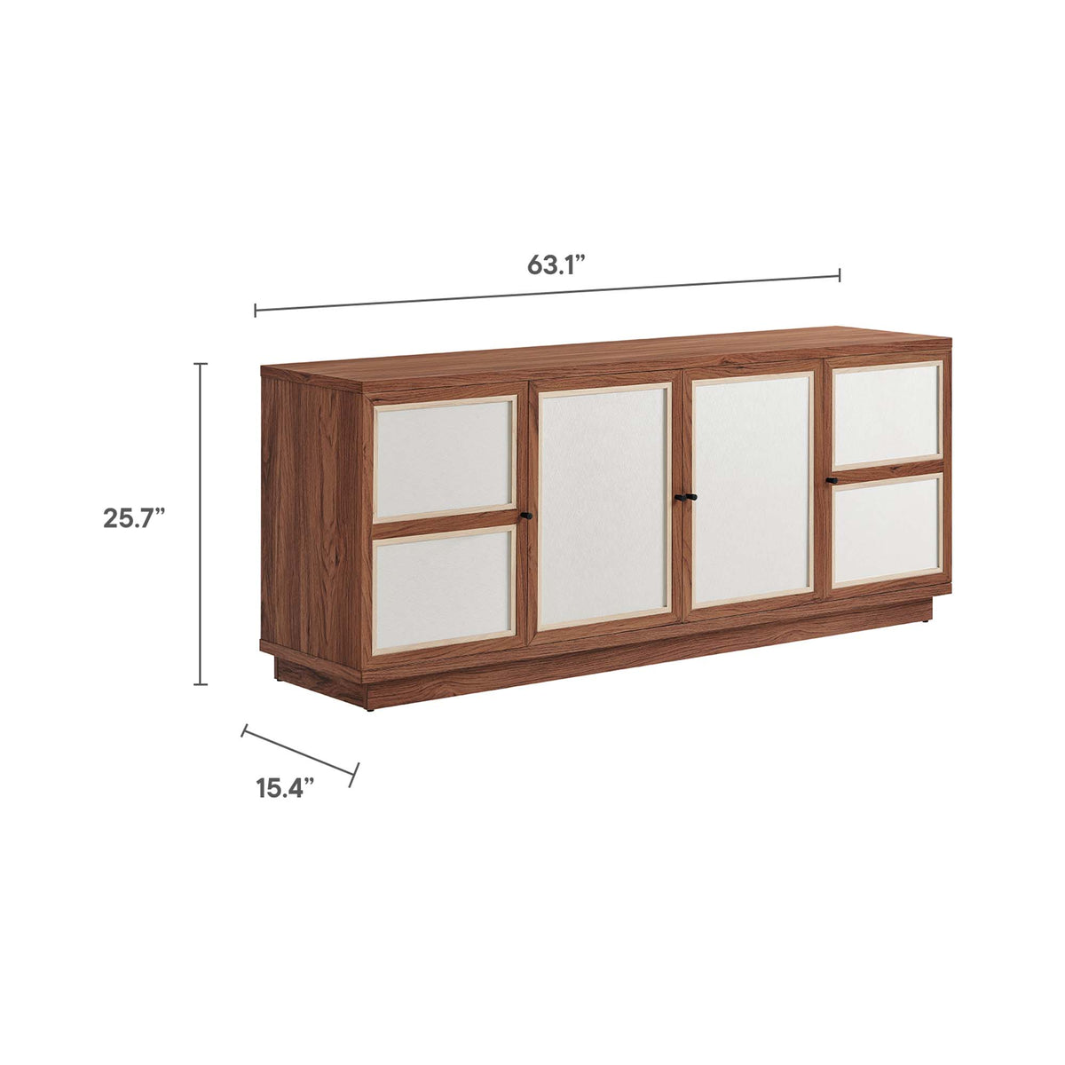 Capri 63" Wood Grain TV Console - Walnut