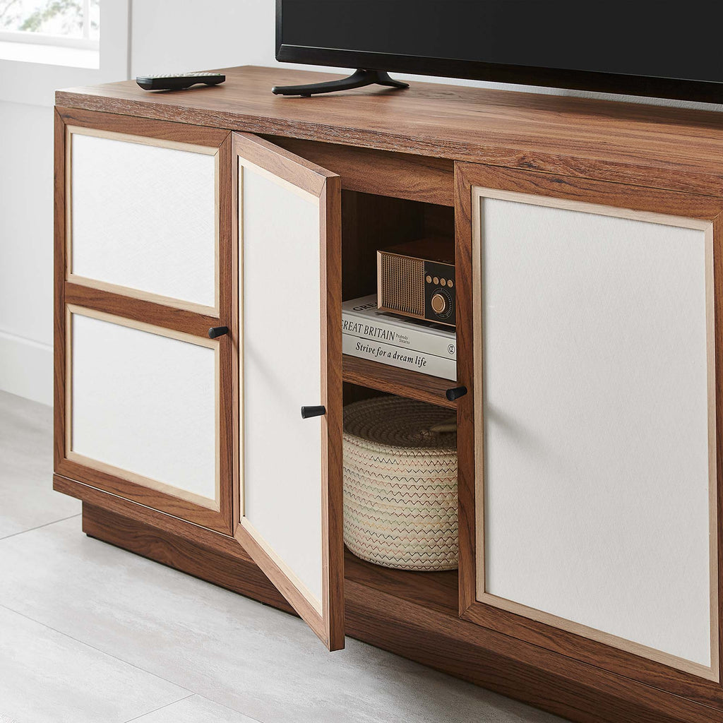 Capri 63" Wood Grain TV Console - Walnut