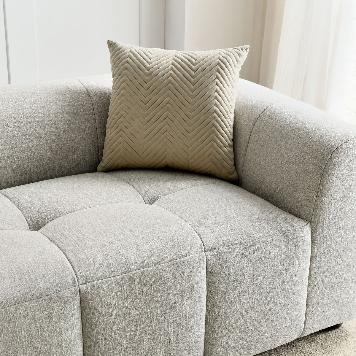 Liana Upholstered Fabric Sofa - Linen
