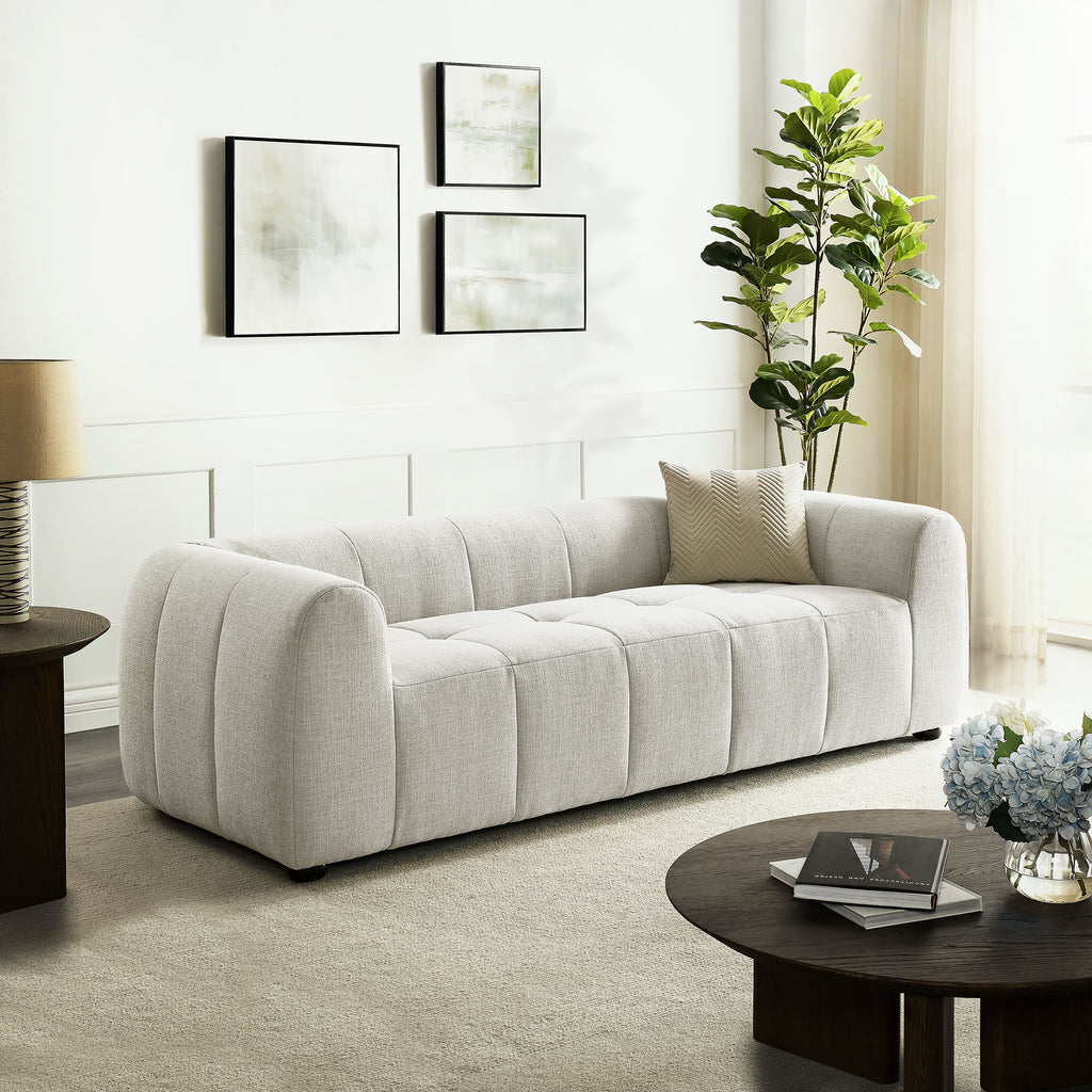 Liana Upholstered Fabric Sofa - Linen