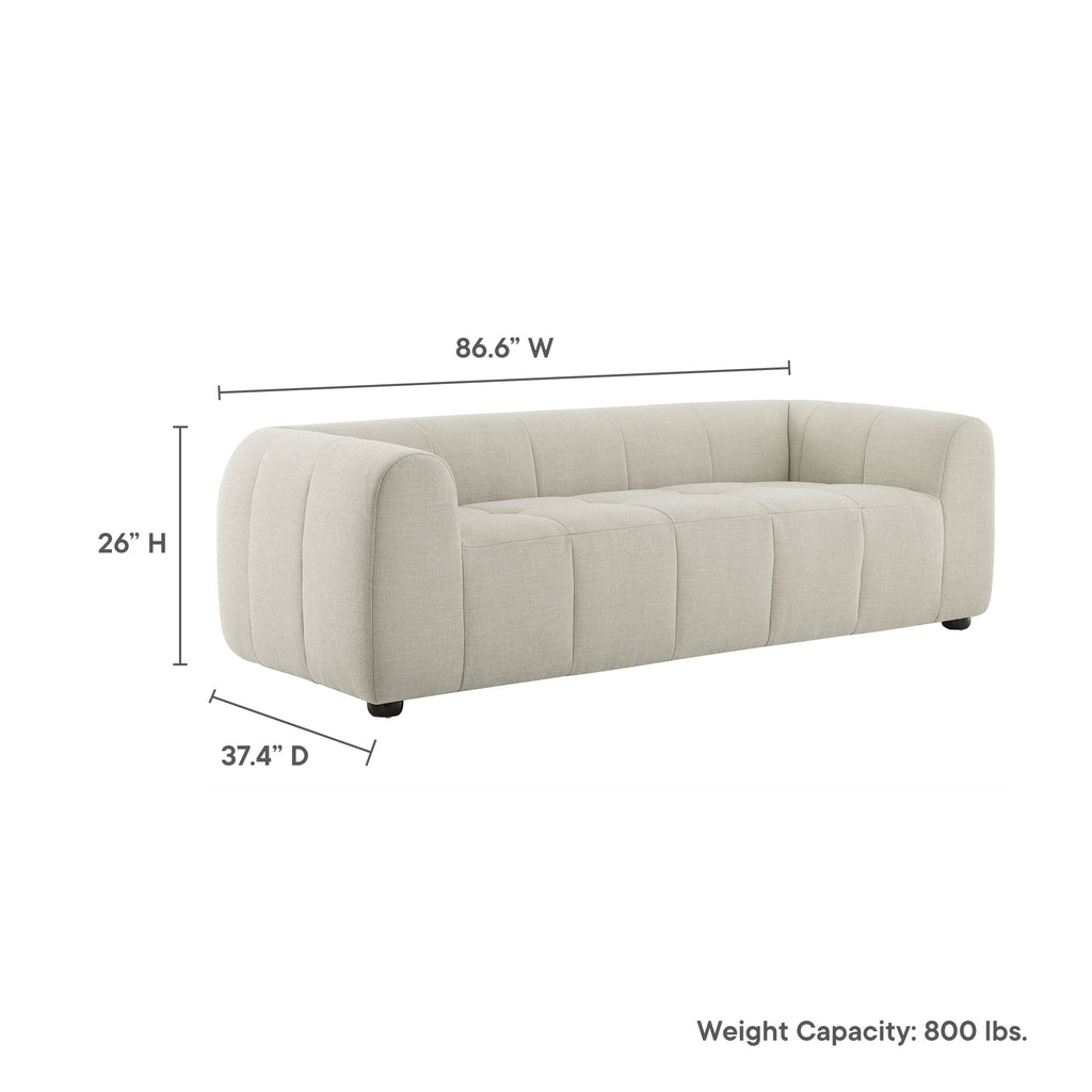 Liana Upholstered Fabric Sofa - Linen