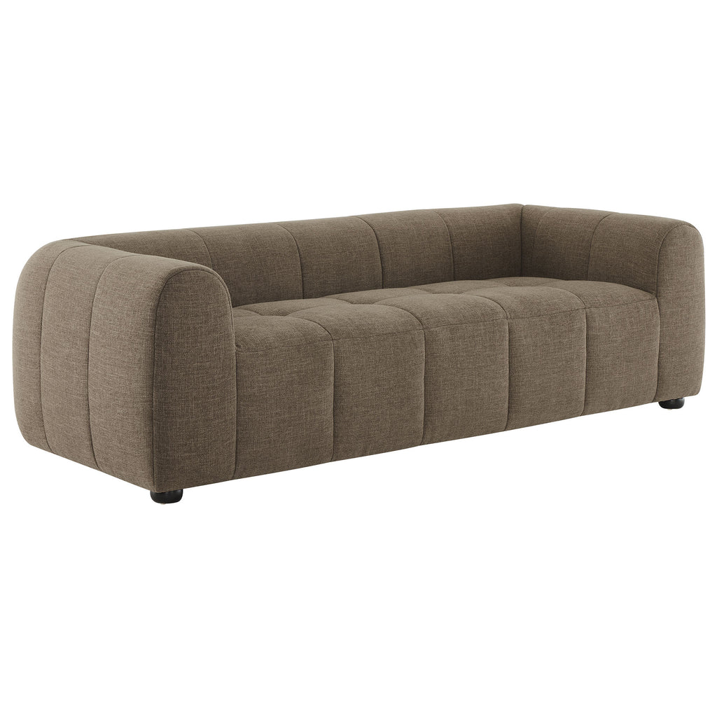 Liana Upholstered Fabric Sofa - Mocha