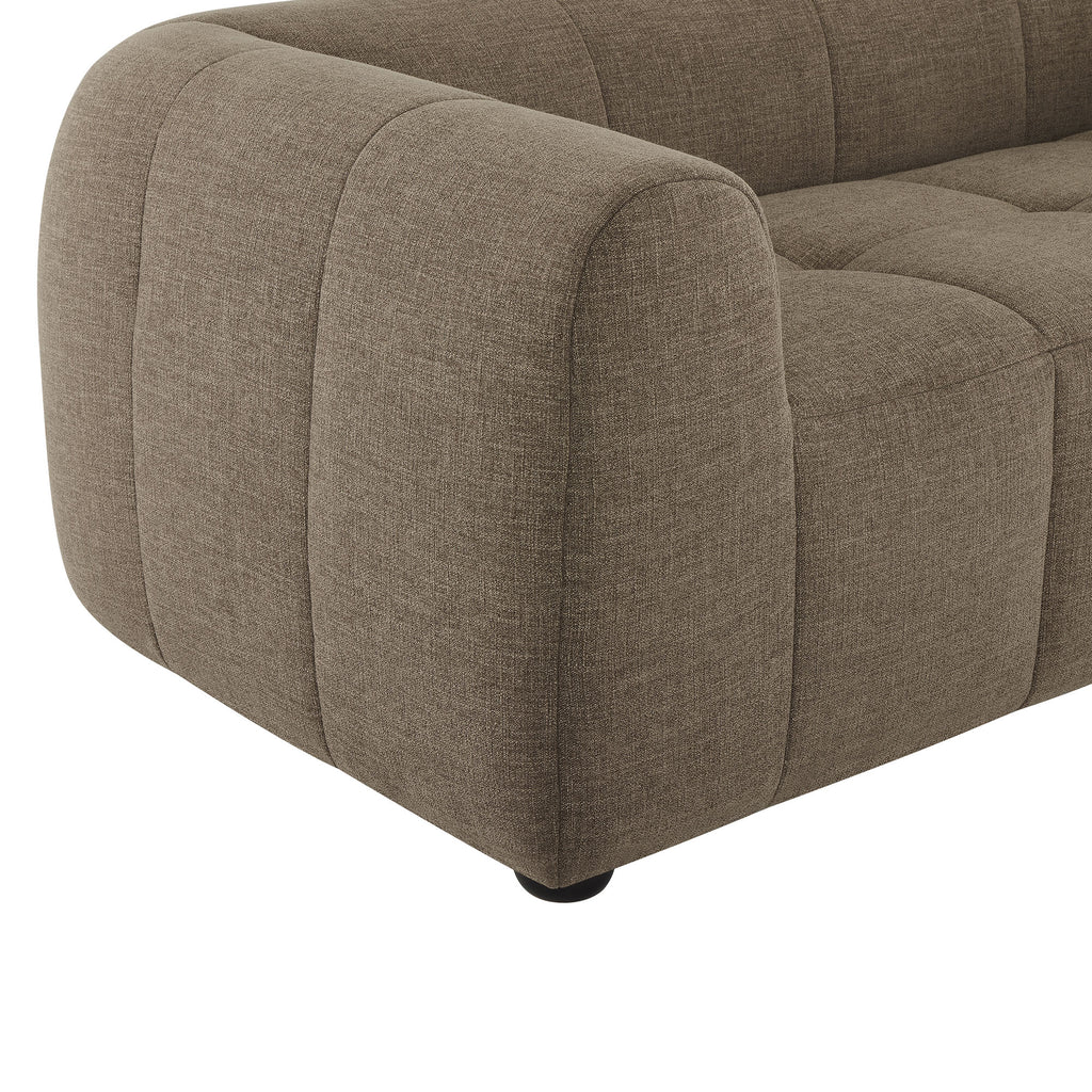 Liana Upholstered Fabric Sofa - Mocha