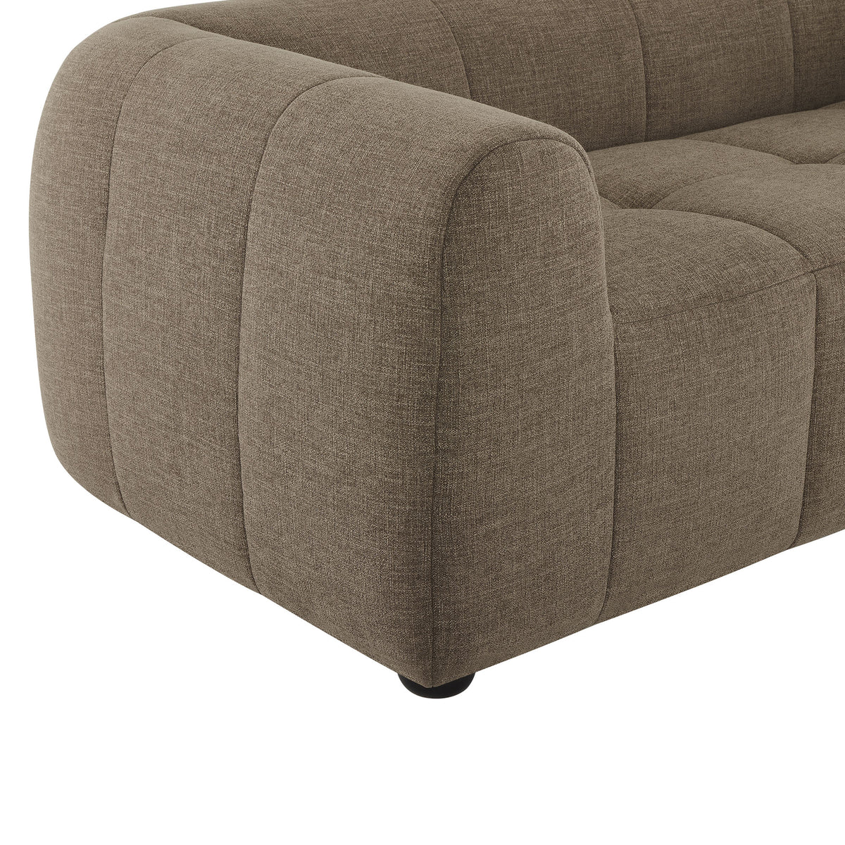 Liana Upholstered Fabric Sofa - Mocha