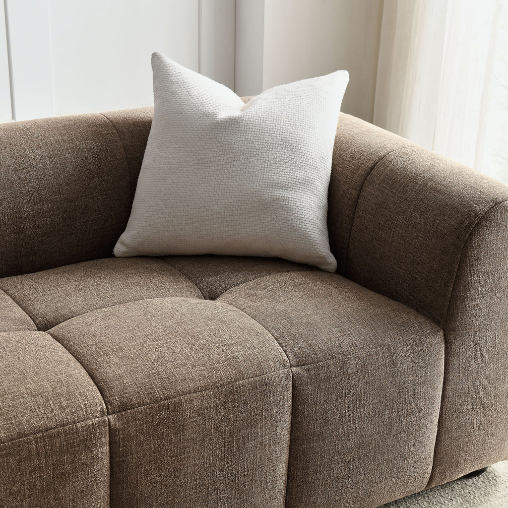 Liana Upholstered Fabric Sofa - Mocha