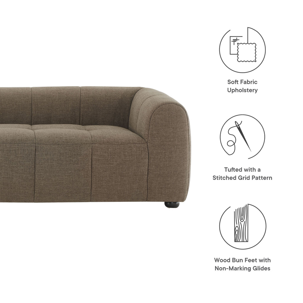 Liana Upholstered Fabric Sofa - Mocha