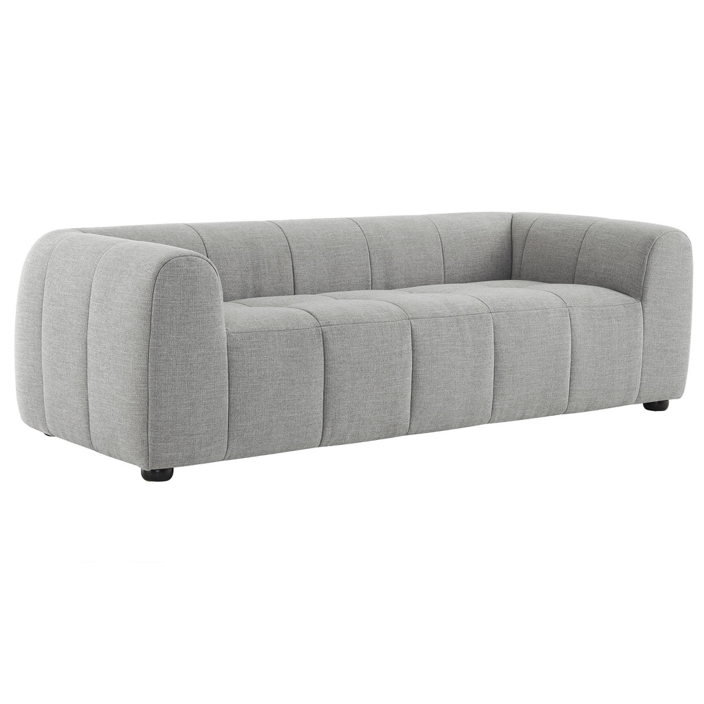 Liana Upholstered Fabric Sofa - Pewter