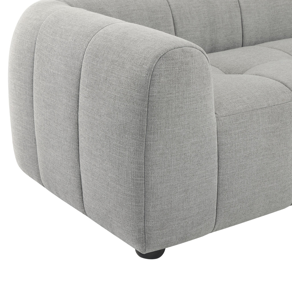 Liana Upholstered Fabric Sofa - Pewter