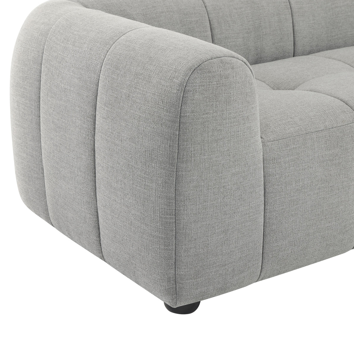 Liana Upholstered Fabric Sofa - Pewter