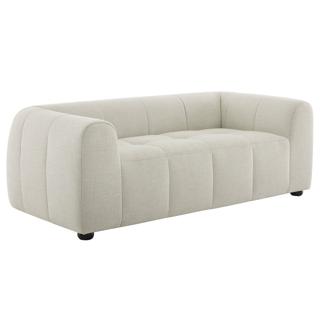 Liana Upholstered Fabric Loveseat - Linen