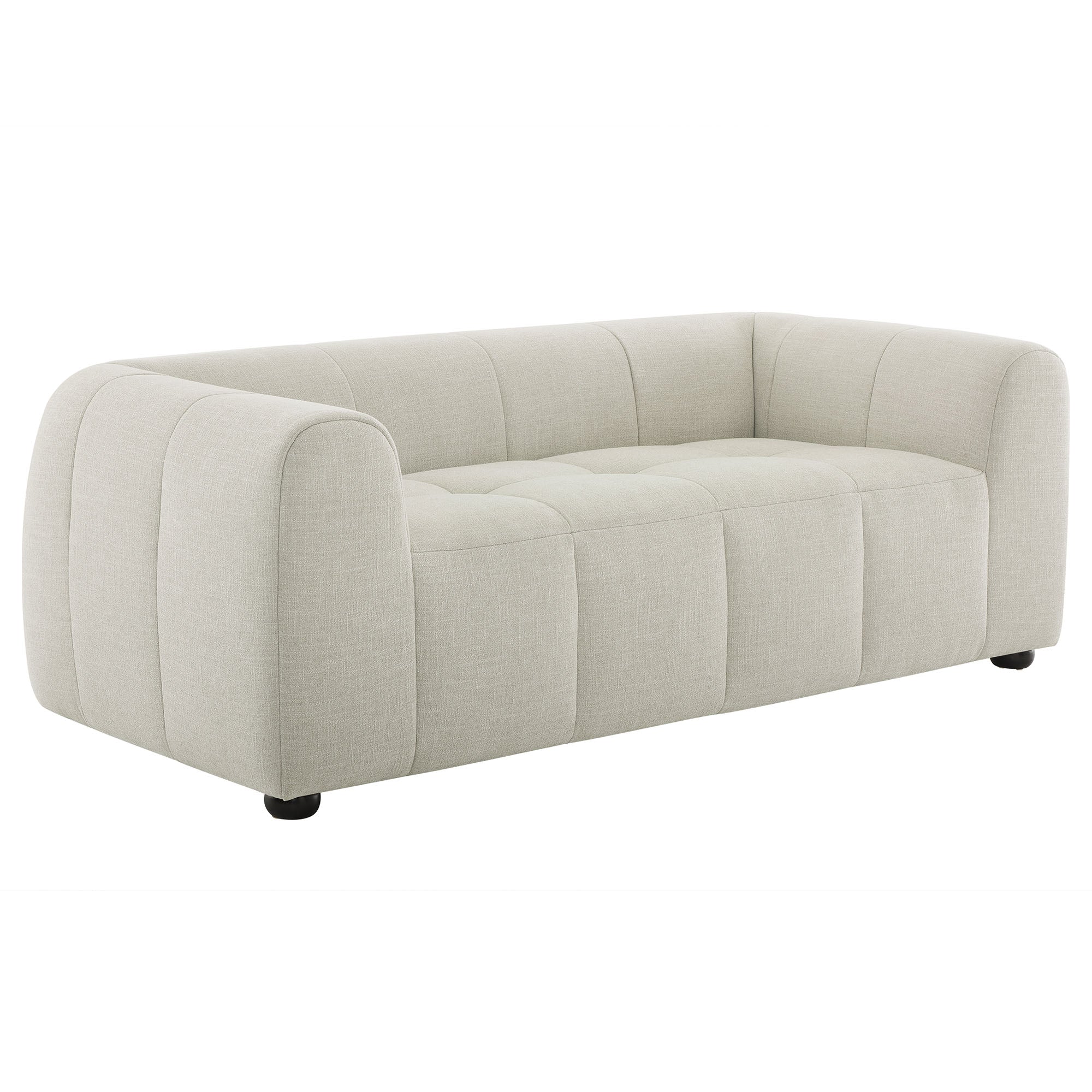 Liana Upholstered Fabric Loveseat - Linen
