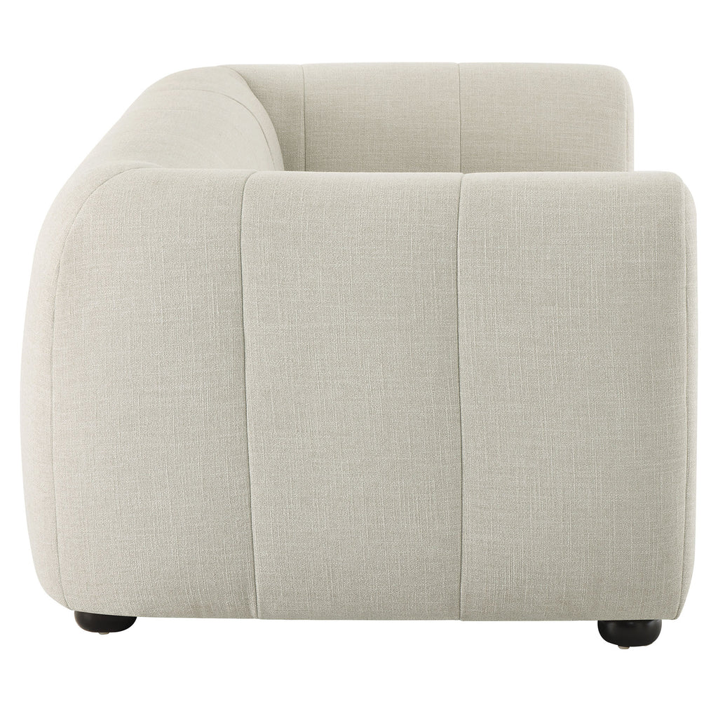 Liana Upholstered Fabric Loveseat - Linen