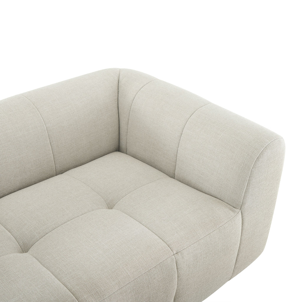 Liana Upholstered Fabric Loveseat - Linen