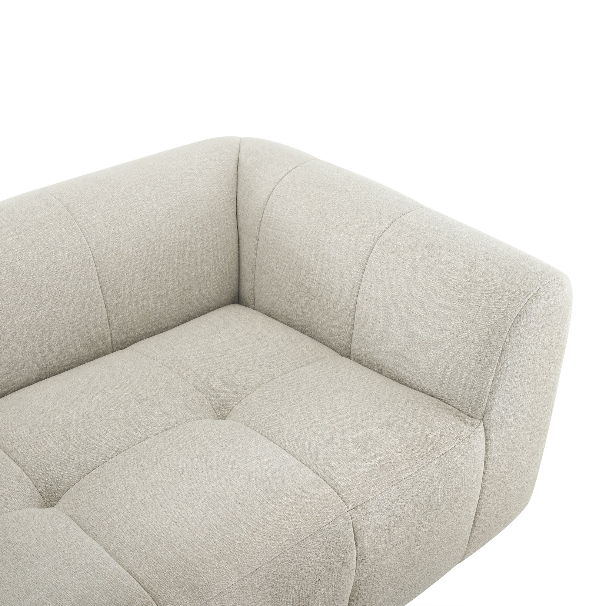 Liana Upholstered Fabric Loveseat - Linen