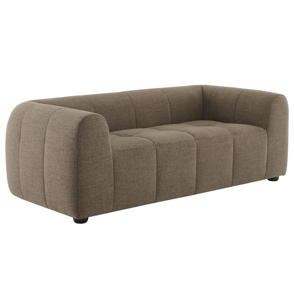 Liana Upholstered Fabric Loveseat - Mocha