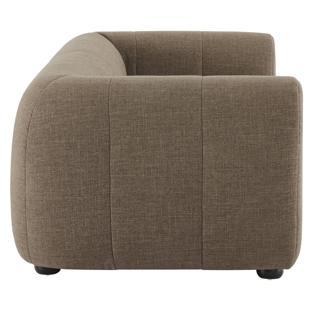 Liana Upholstered Fabric Loveseat - Mocha