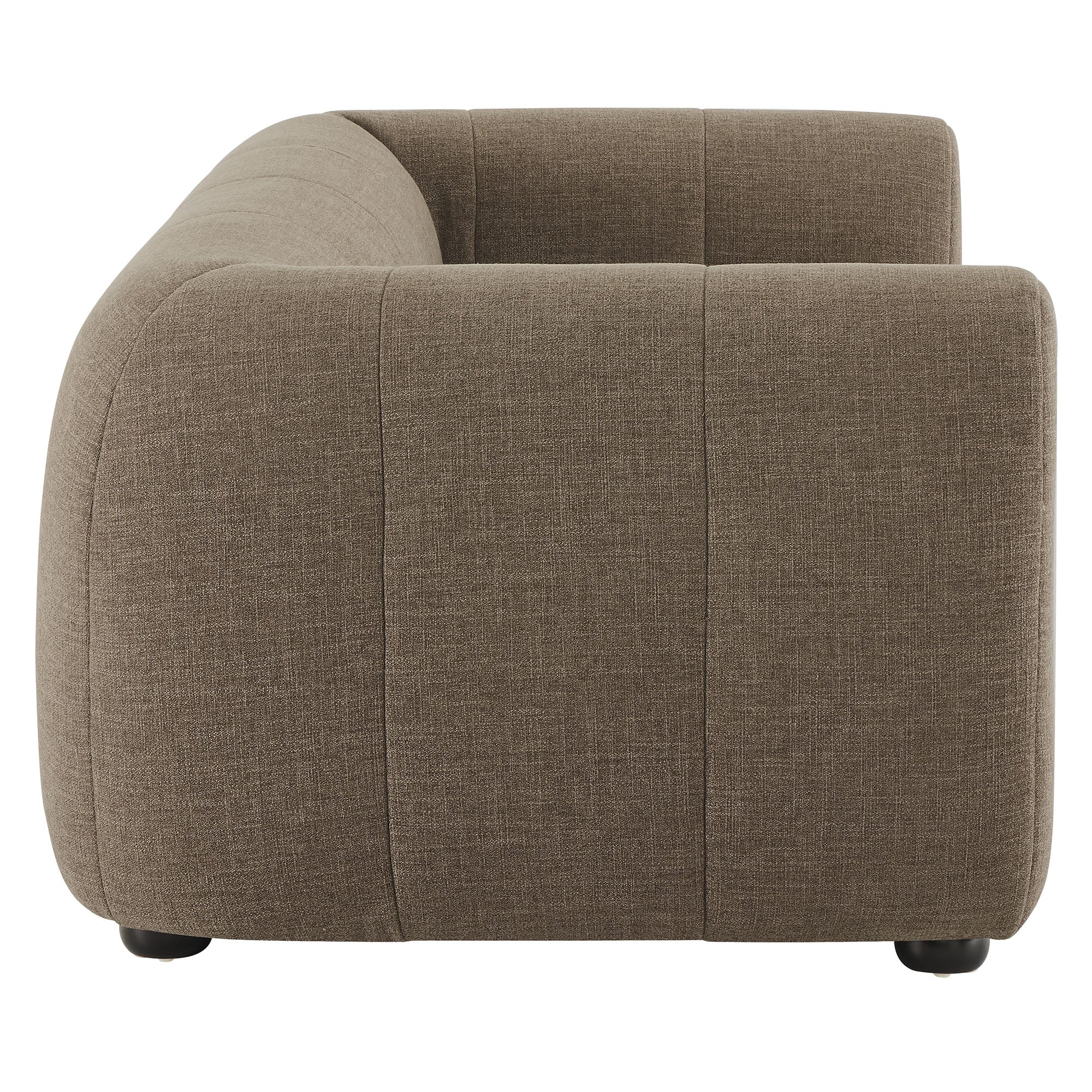 Liana Upholstered Fabric Loveseat - Mocha