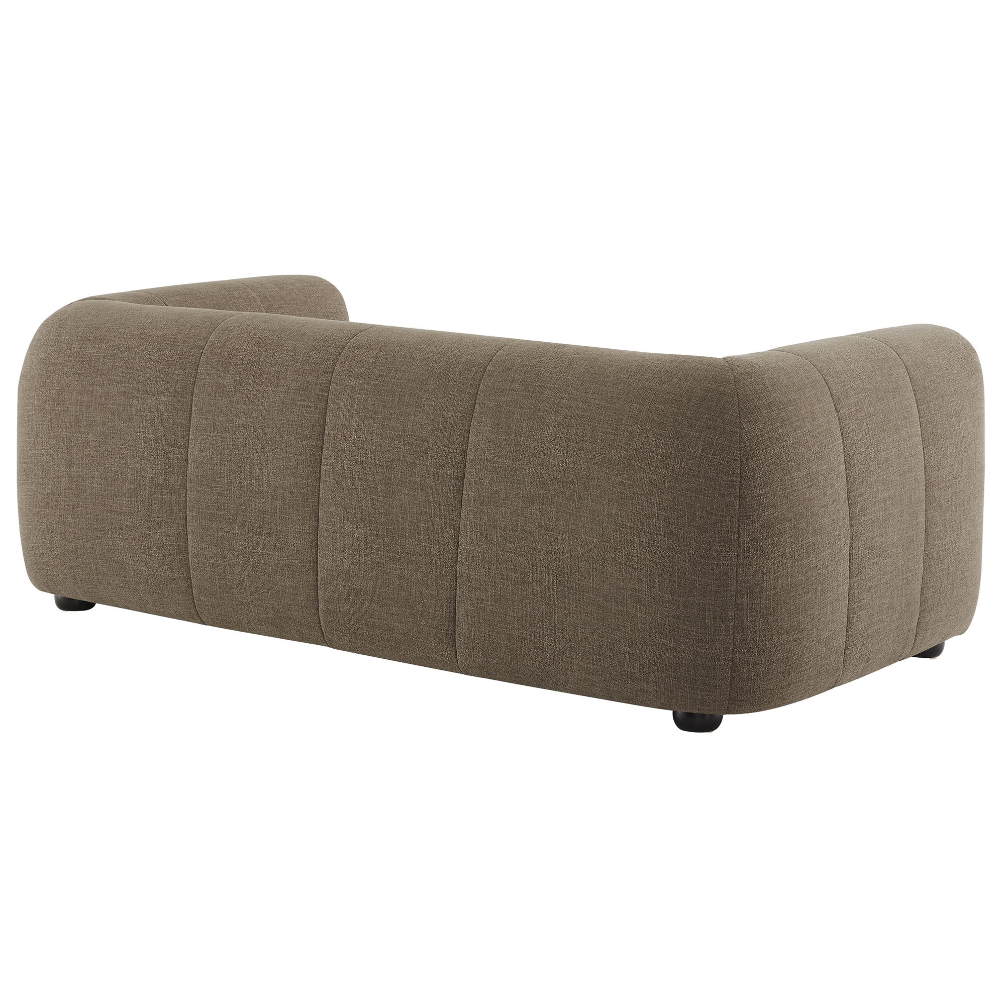 Liana Upholstered Fabric Loveseat - Mocha