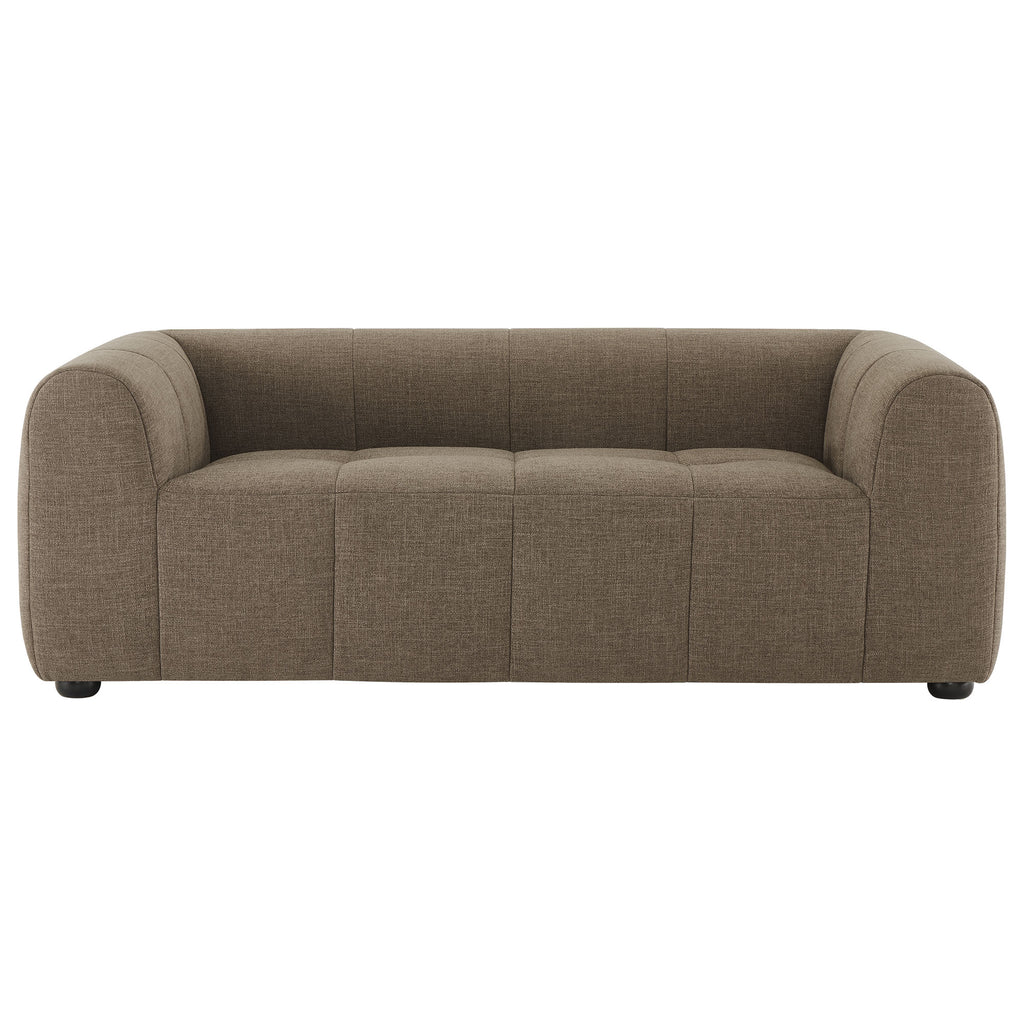 Liana Upholstered Fabric Loveseat - Mocha