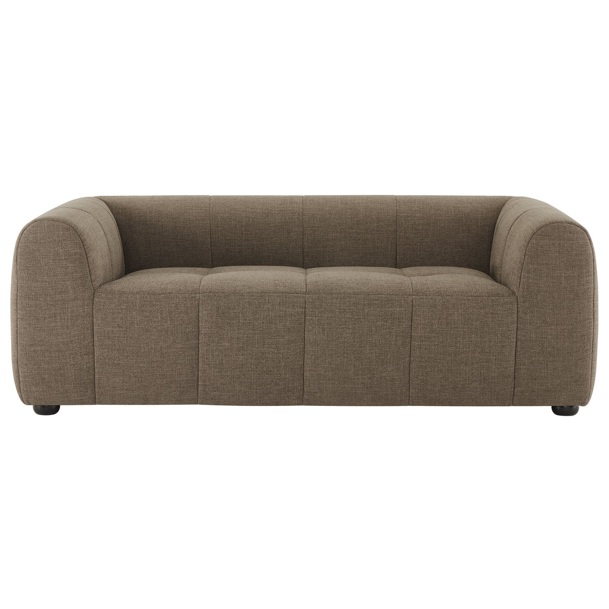 Liana Upholstered Fabric Loveseat - Mocha