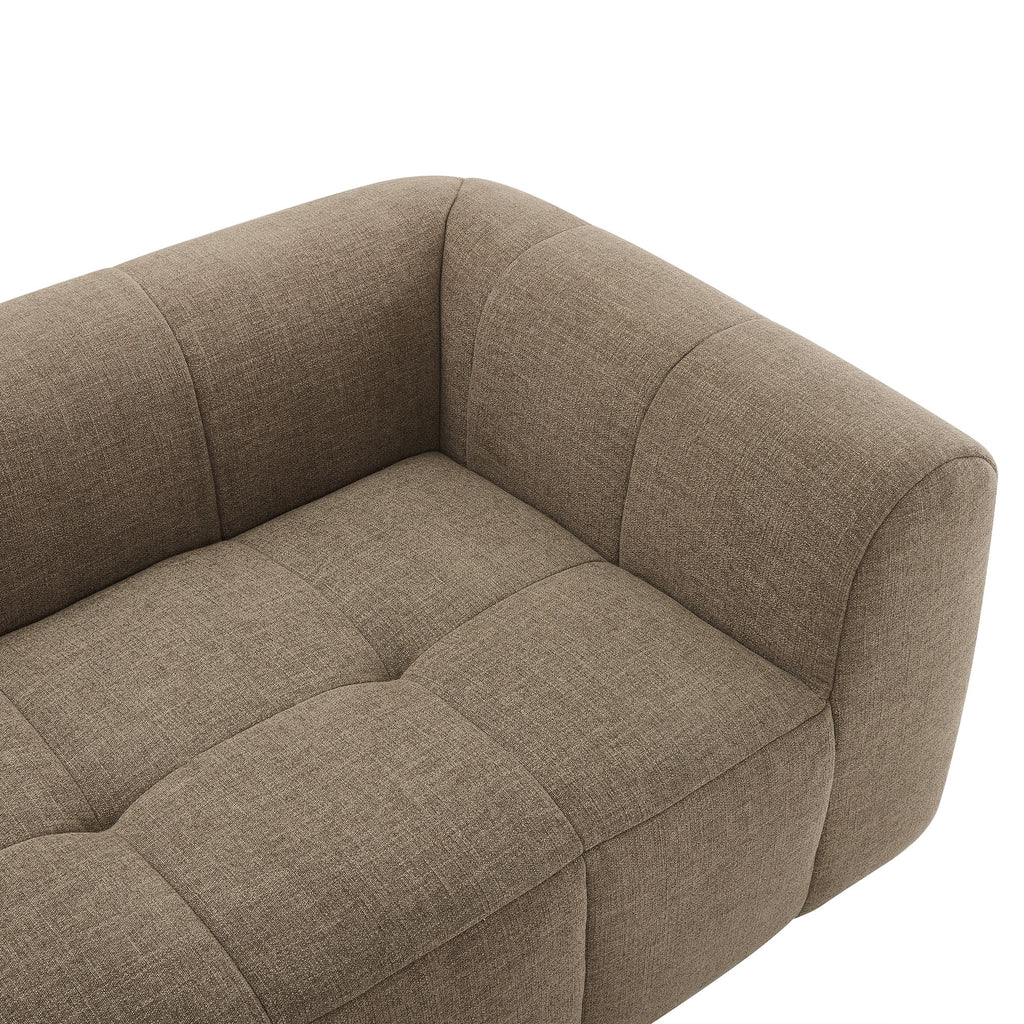 Liana Upholstered Fabric Loveseat - Mocha