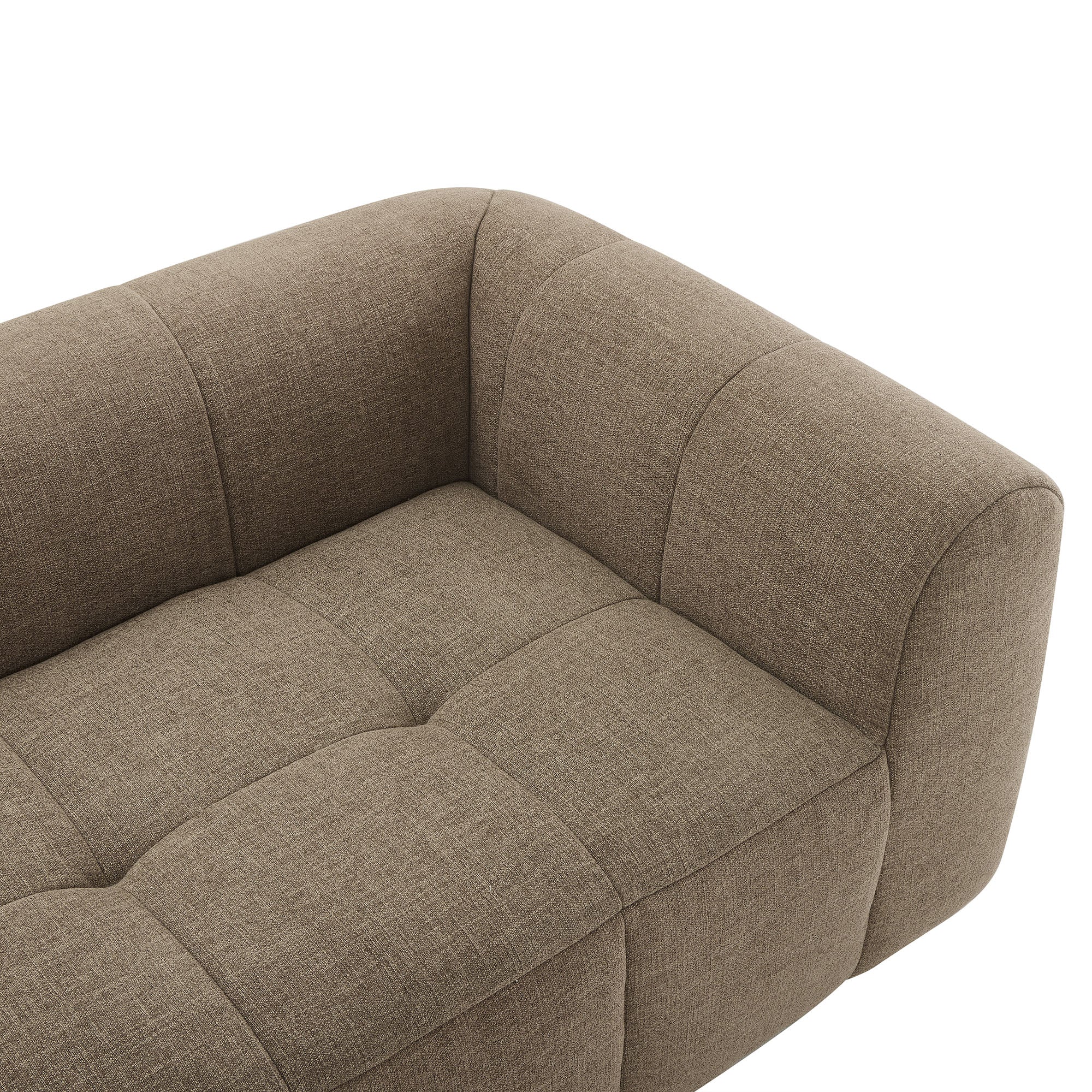 Liana Upholstered Fabric Loveseat - Mocha