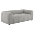Liana Upholstered Fabric Loveseat - Pewter