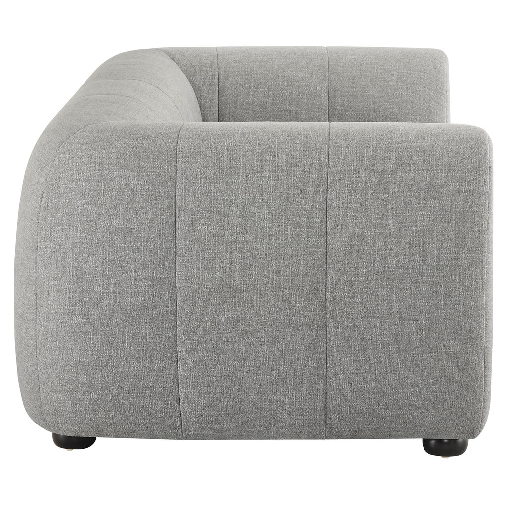 Liana Upholstered Fabric Loveseat - Pewter