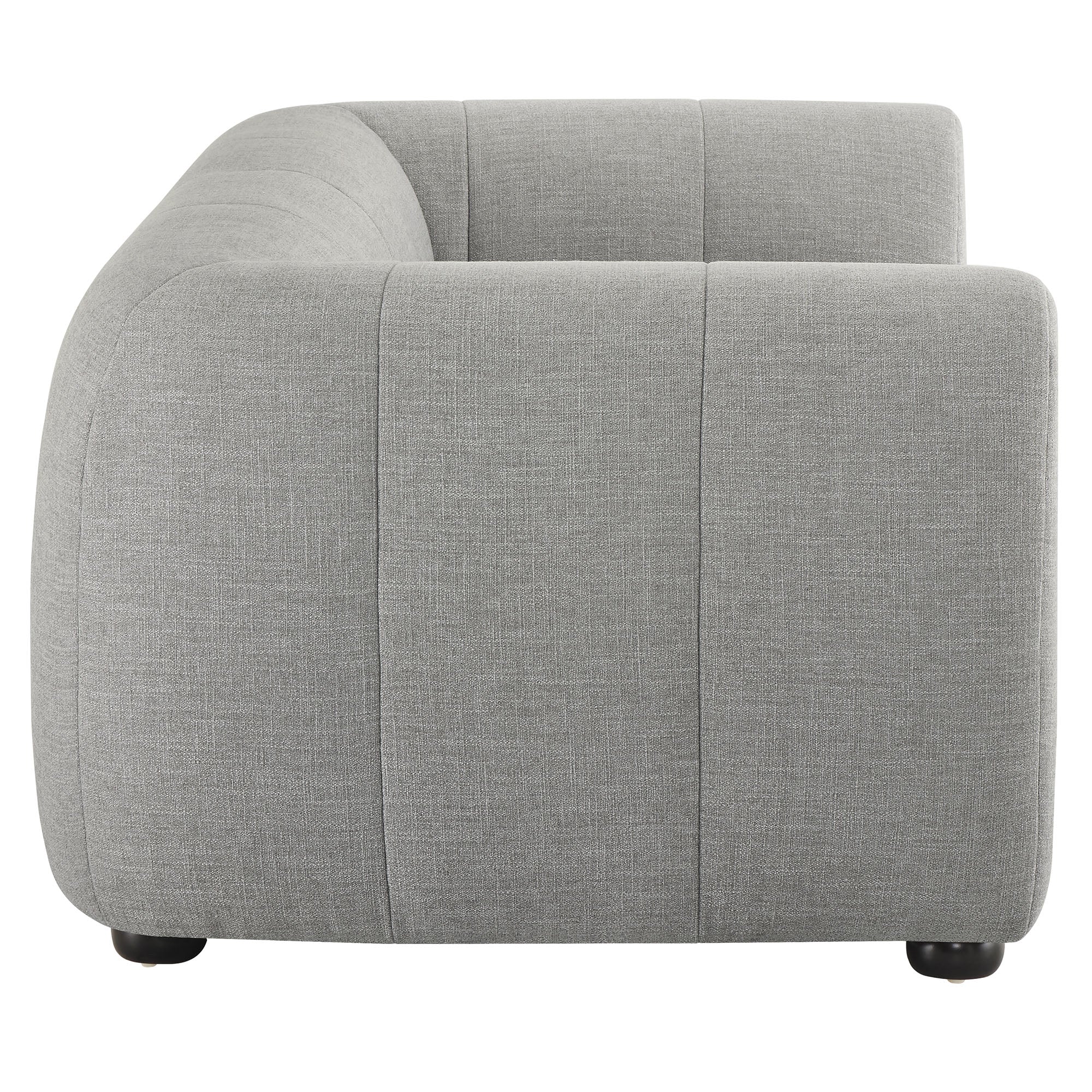 Liana Upholstered Fabric Loveseat - Pewter
