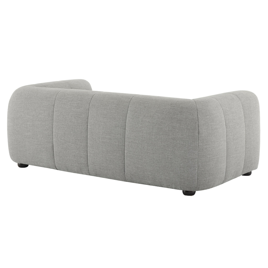 Liana Upholstered Fabric Loveseat - Pewter
