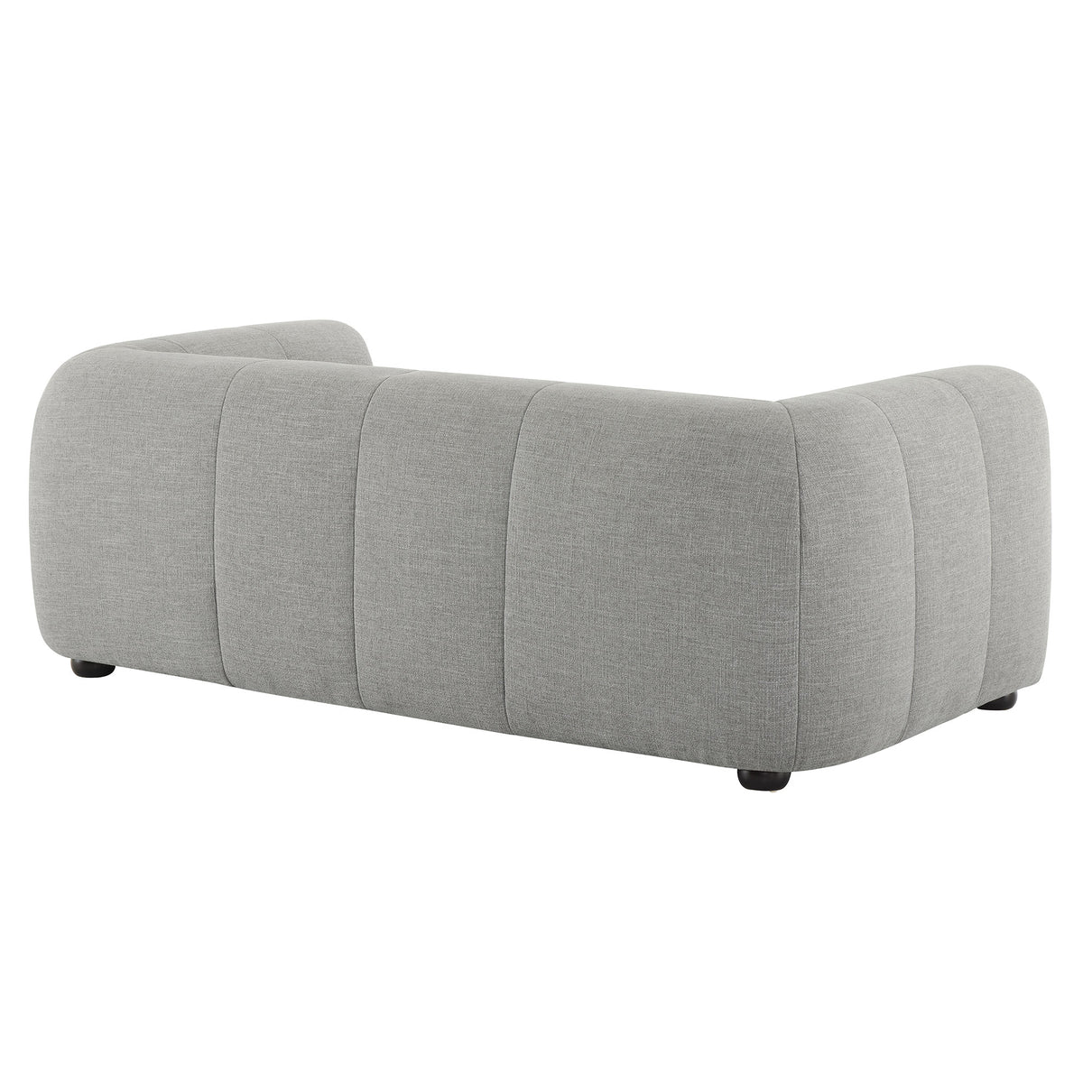 Liana Upholstered Fabric Loveseat - Pewter