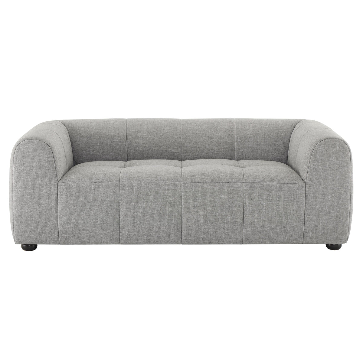 Liana Upholstered Fabric Loveseat - Pewter