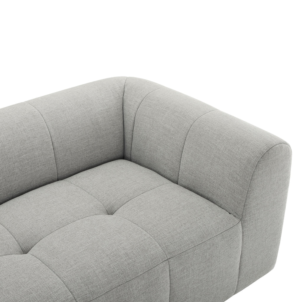 Liana Upholstered Fabric Loveseat - Pewter