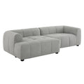 Liana Left-Facing Upholstered Fabric Modular Sofa with Chaise - Pewter