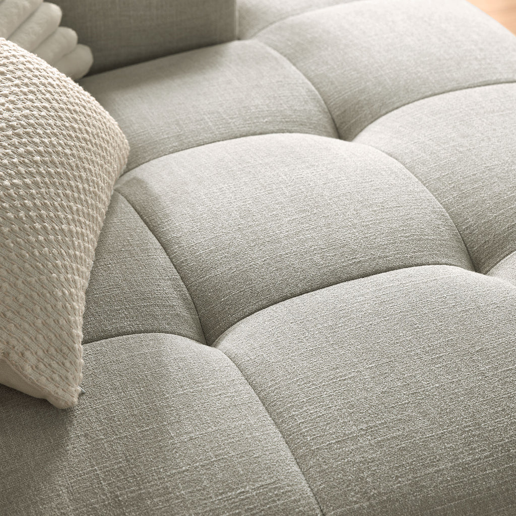 Liana Right-Facing Upholstered Fabric Modular Sofa with Chaise - Linen