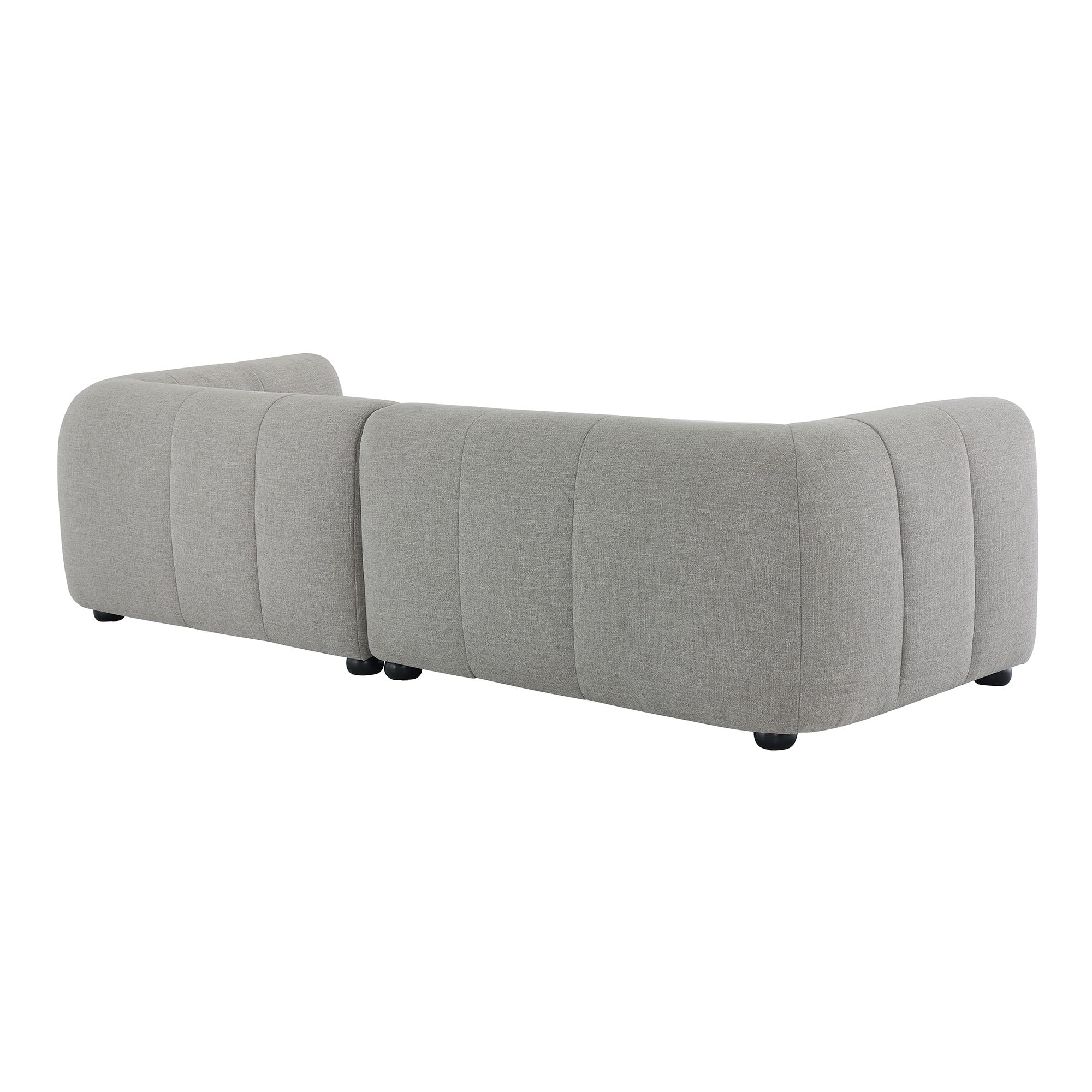 Liana Right-Facing Upholstered Fabric Modular Sofa with Chaise - Pewter