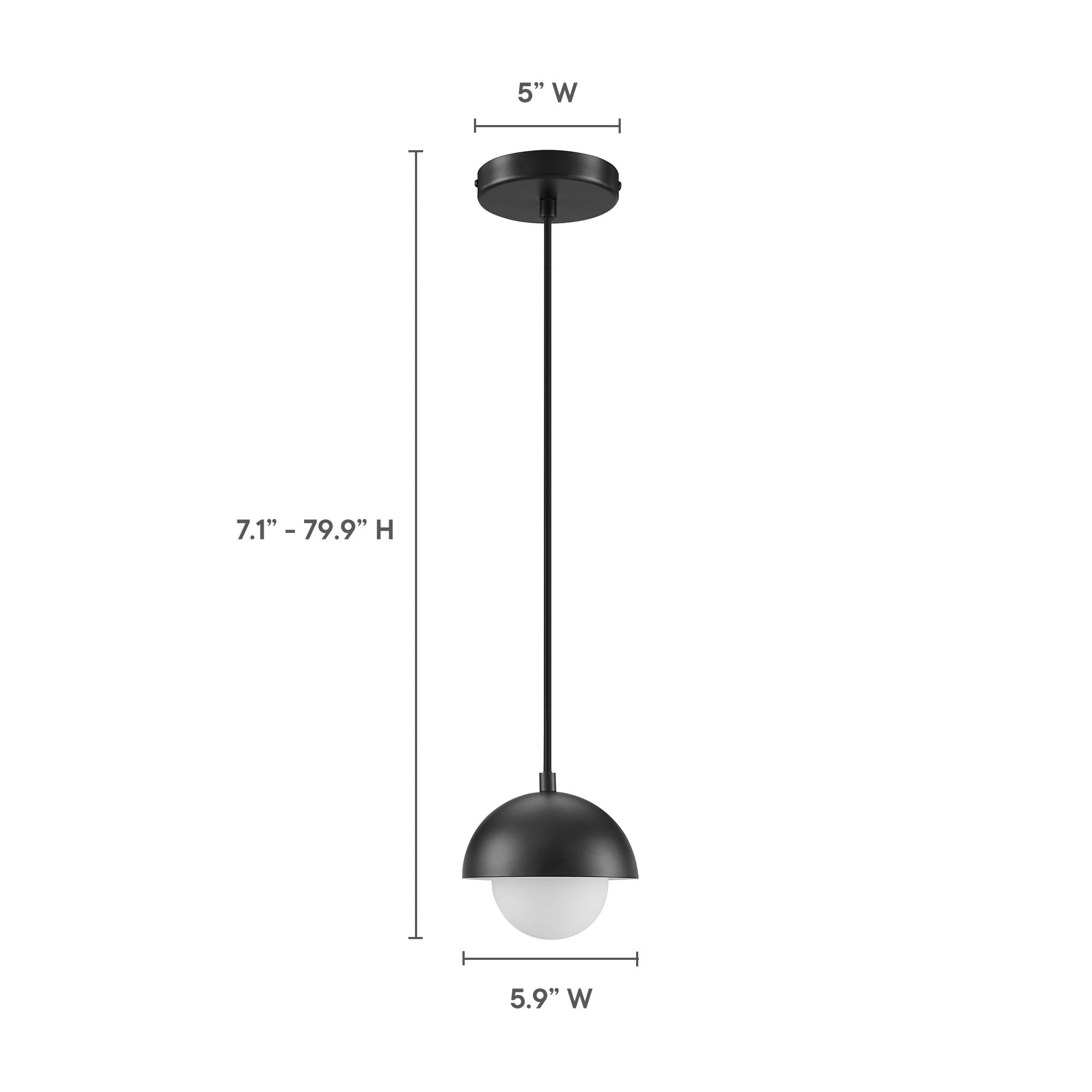 Eclipse Globe Pendant Light - Black
