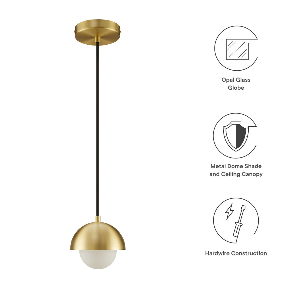 Eclipse Globe Pendant Light - Brass