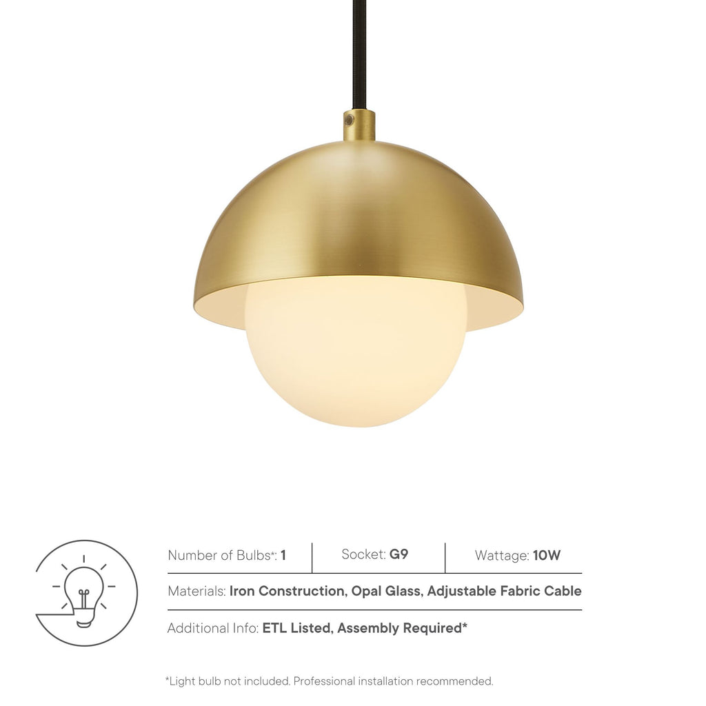 Eclipse Globe Pendant Light - Brass