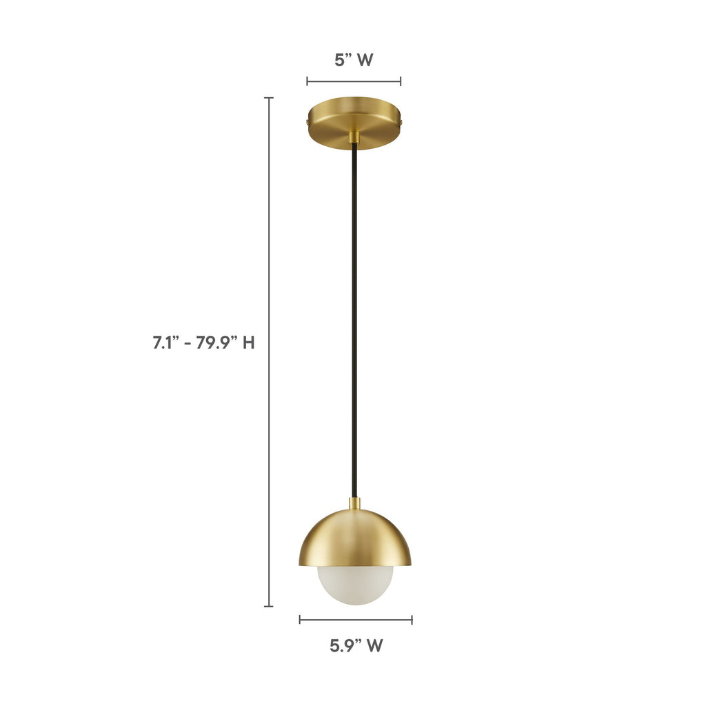 Eclipse Globe Pendant Light - Brass