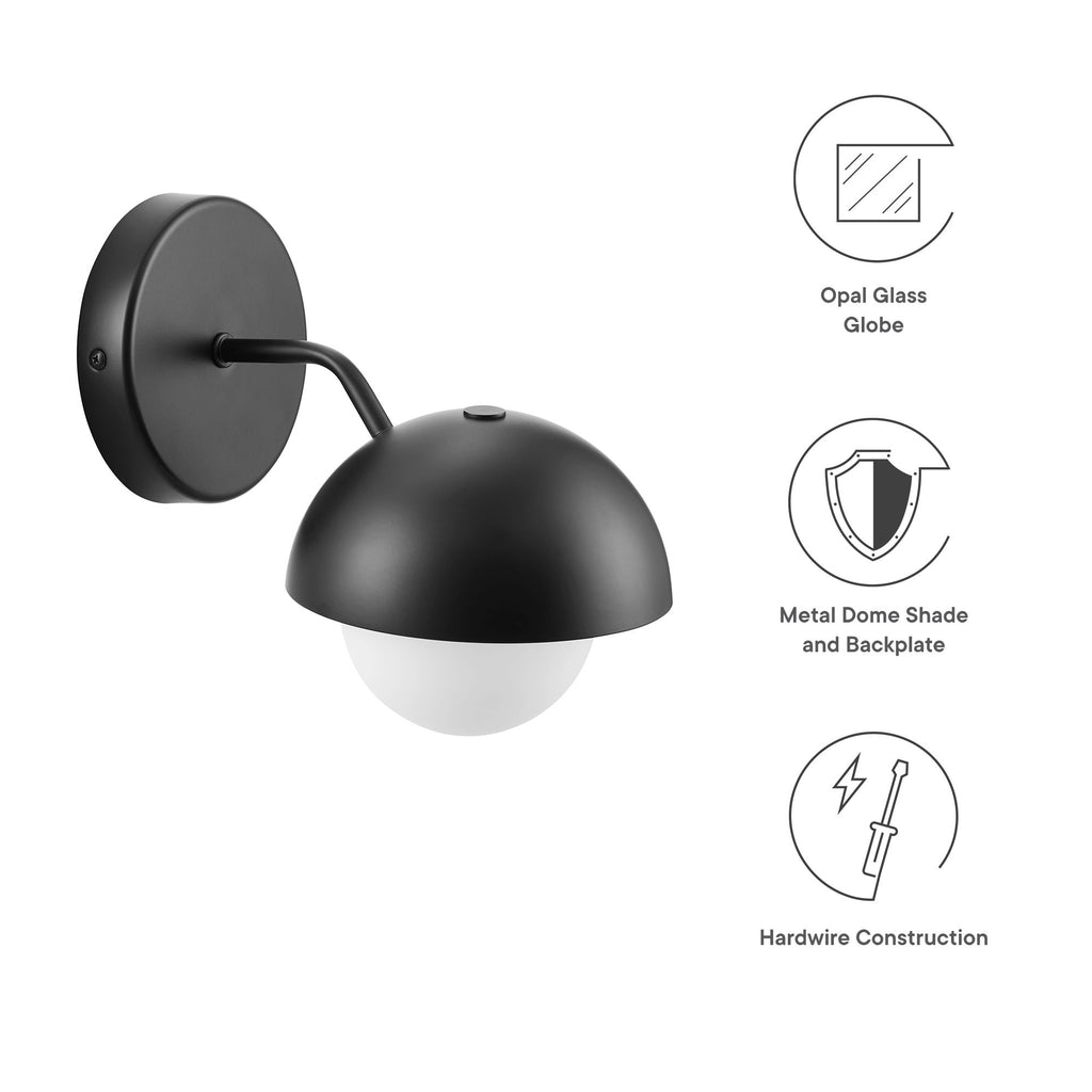 Eclipse Globe Wall Sconce - Black