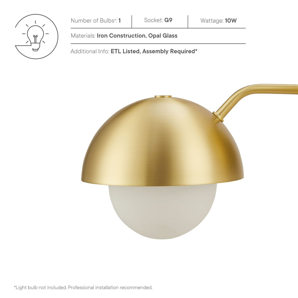 Eclipse Globe Wall Sconce - Brass