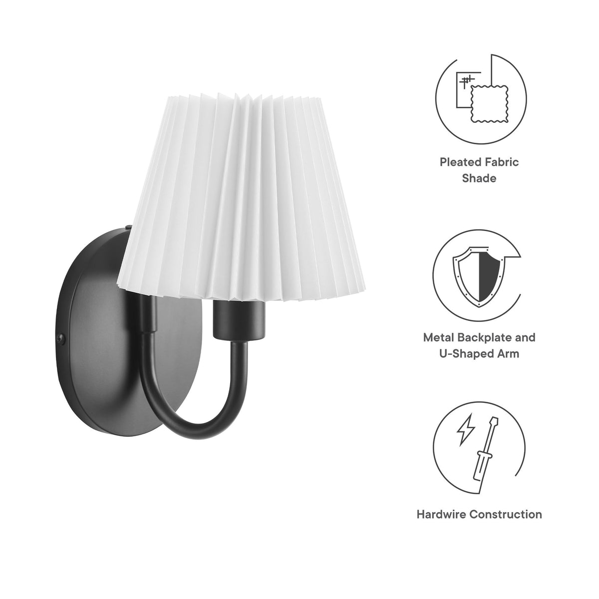 Wave Wall Sconce - Black