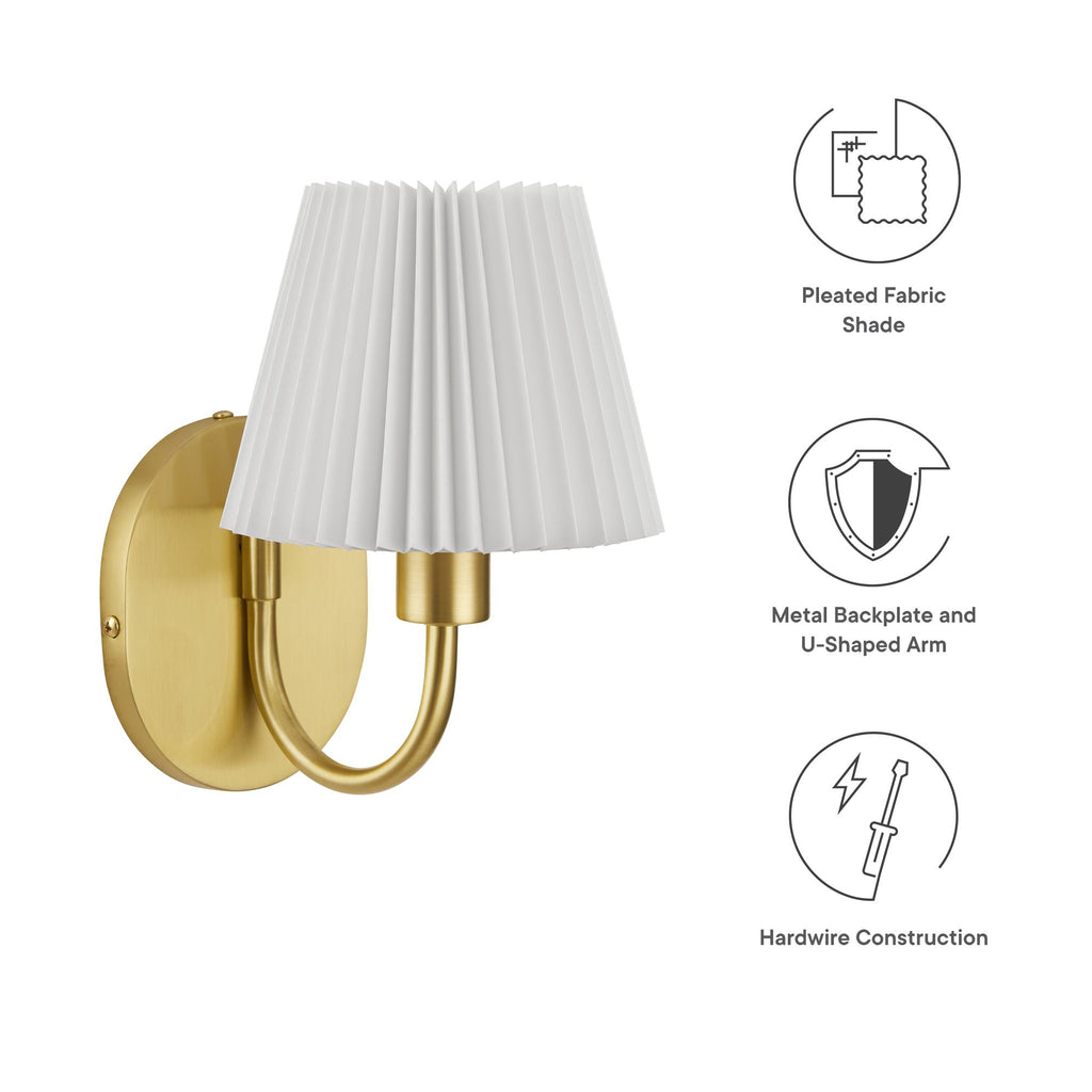Wave Wall Sconce - Brass