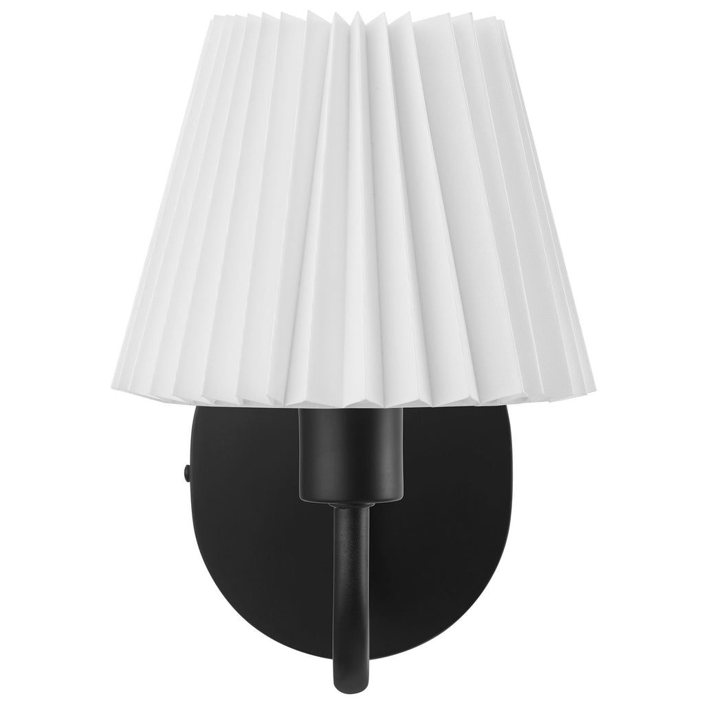 Wave Squiggle Arm Wall Sconce - Black