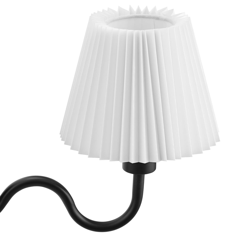 Wave Squiggle Arm Wall Sconce - Black