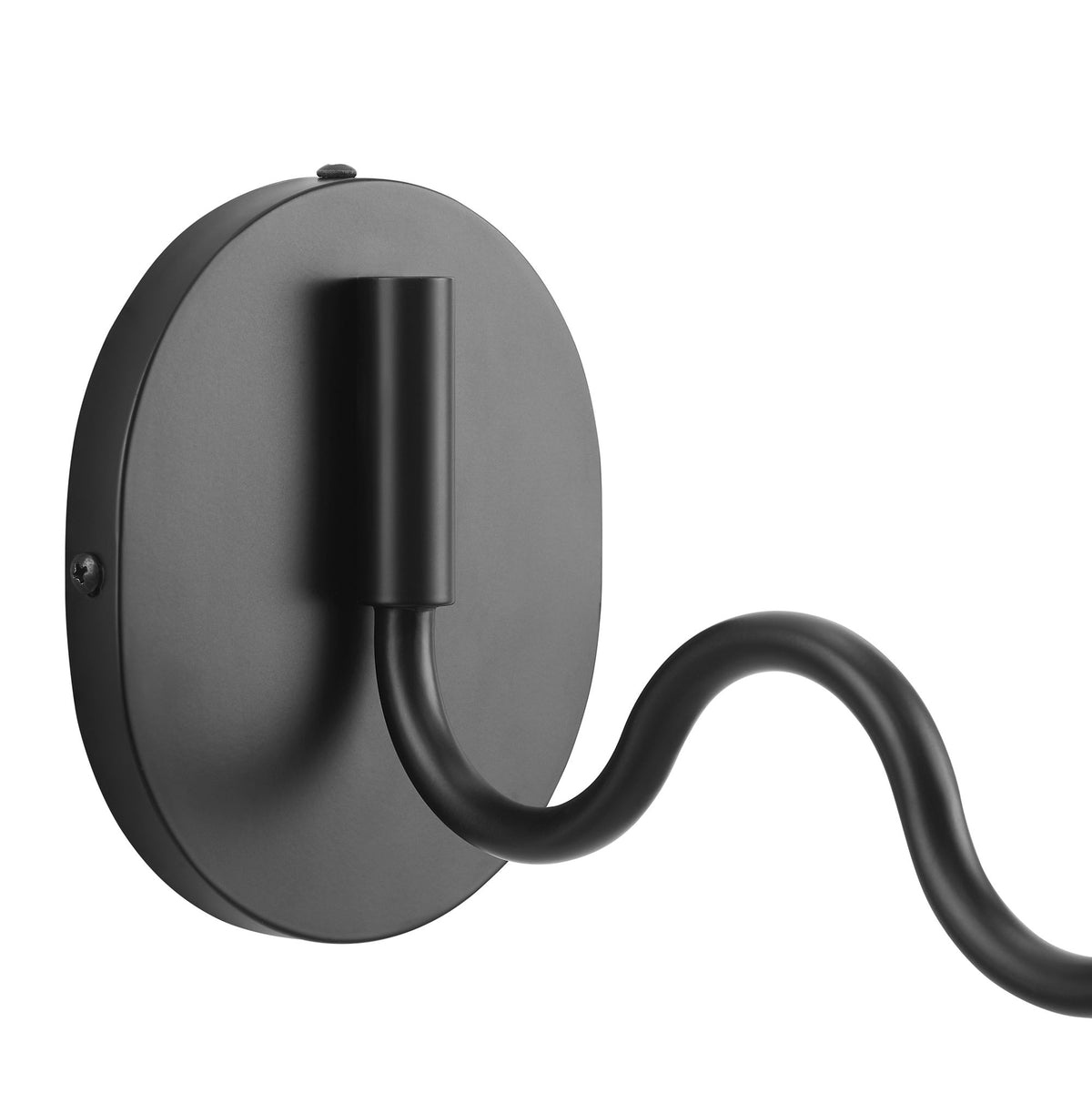 Wave Squiggle Arm Wall Sconce - Black