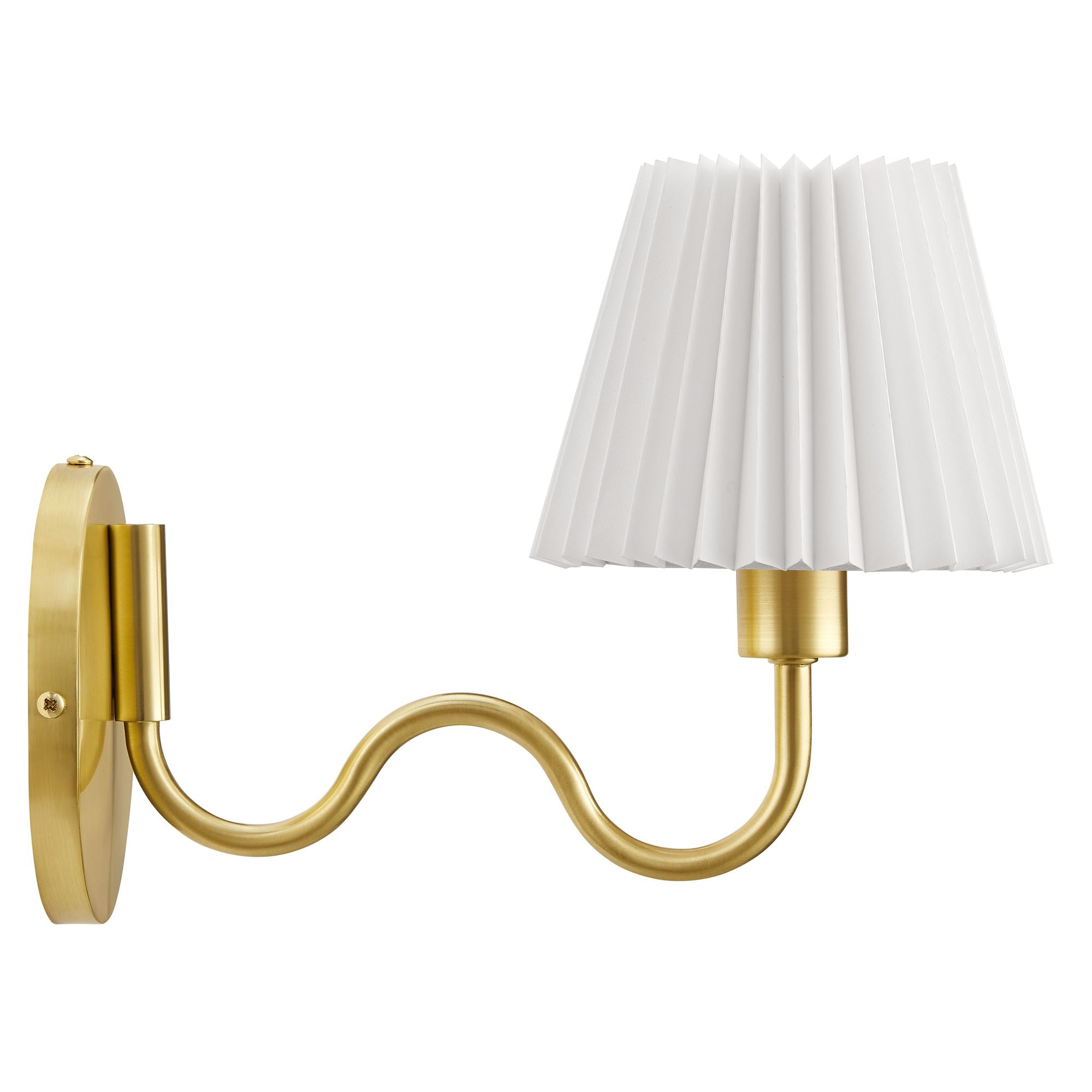 Wave Squiggle Arm Wall Sconce - Brass