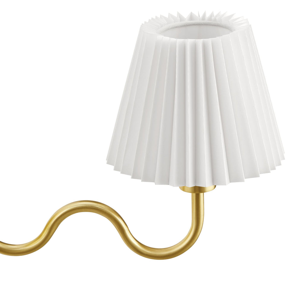 Wave Squiggle Arm Wall Sconce - Brass