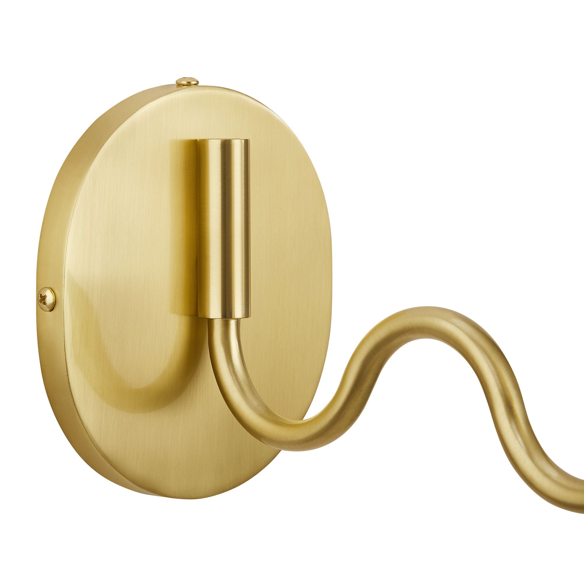 Wave Squiggle Arm Wall Sconce - Brass